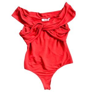ASTR The Label Tristyn Twist Front Bodysuit L